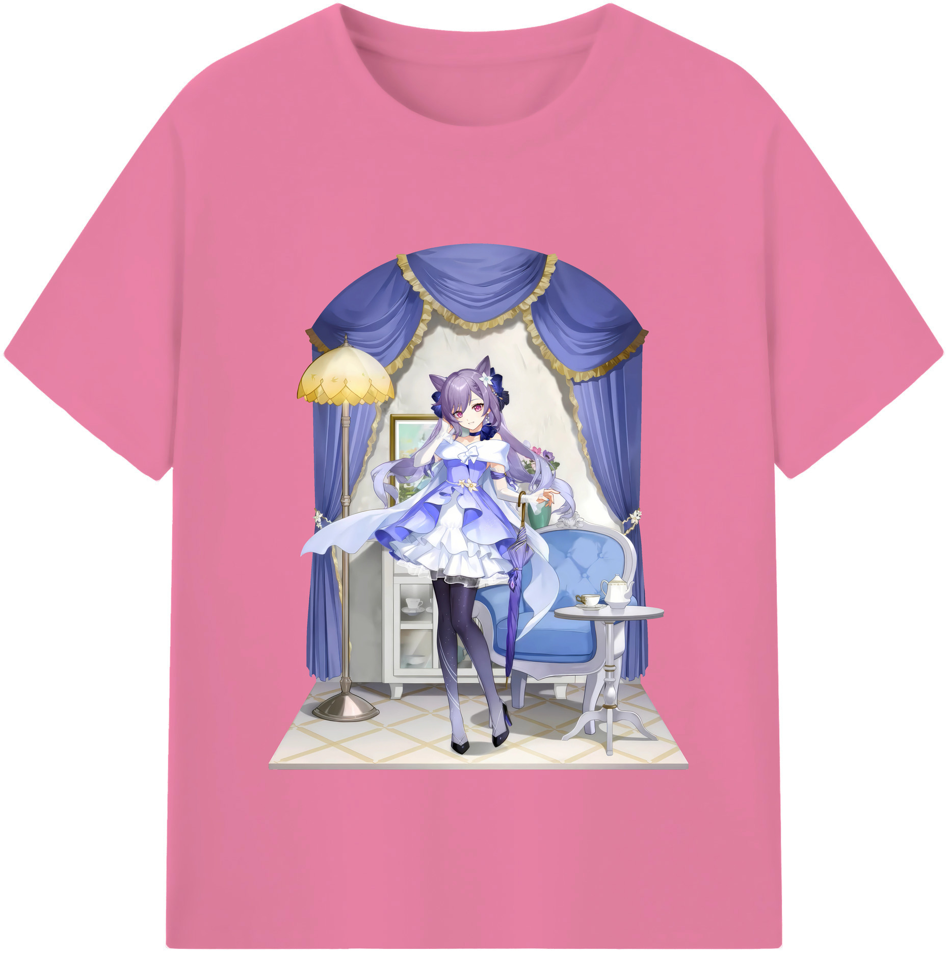 げんし神 刻晴 こくせい genshin Kokusei 綿100％半袖Tシャツ（フロントプリント）